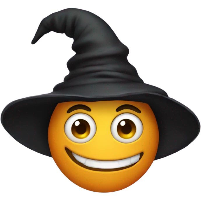 Wearing a witches hat emoji