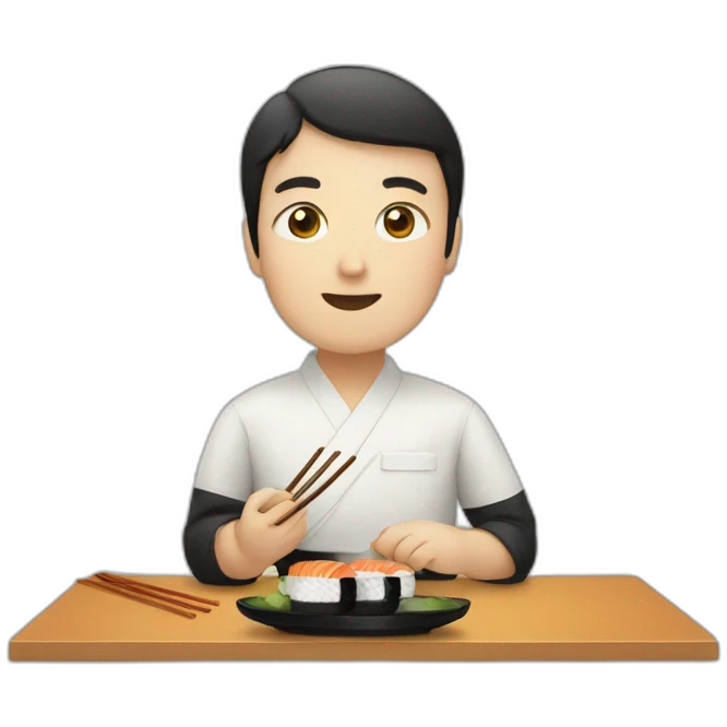 Sushi eating  emoji