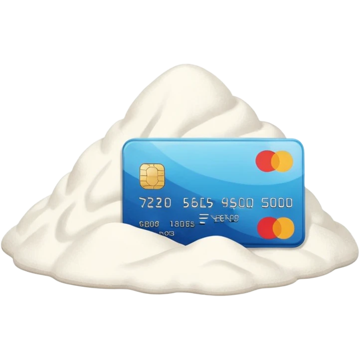 white flour with creditcard emoji