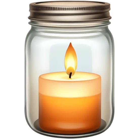 Mason jar candle  emoji