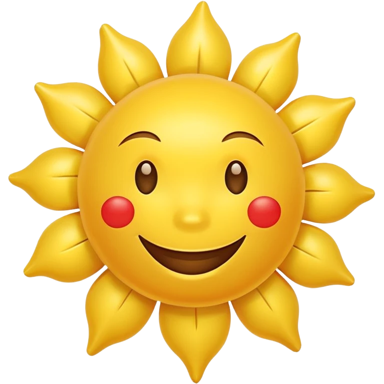 a smiling sun balloon style emoji