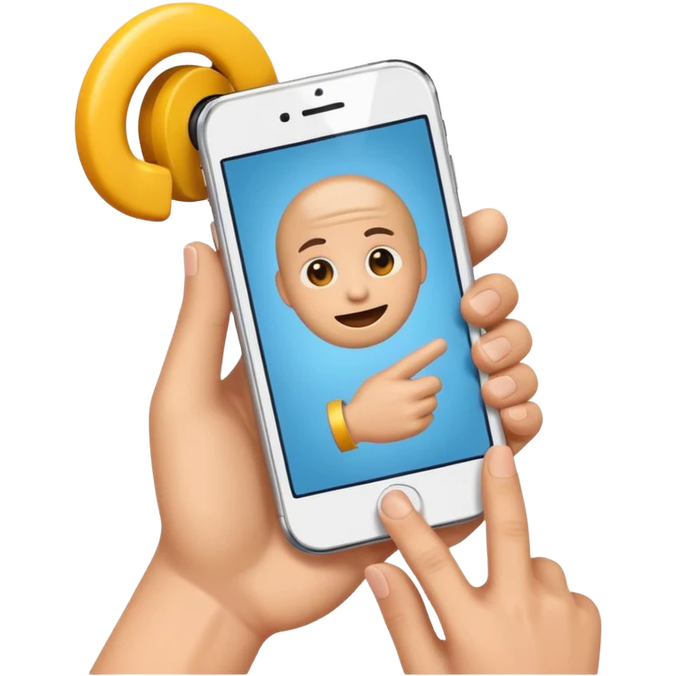 Create an emoji of a hand lifting a phone to answer a call."
 emoji