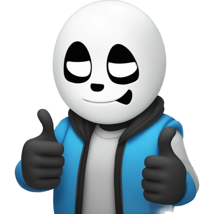 Sans from undertale giving a thumbs up emoji