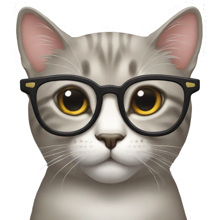 Gato con lentes  emoji