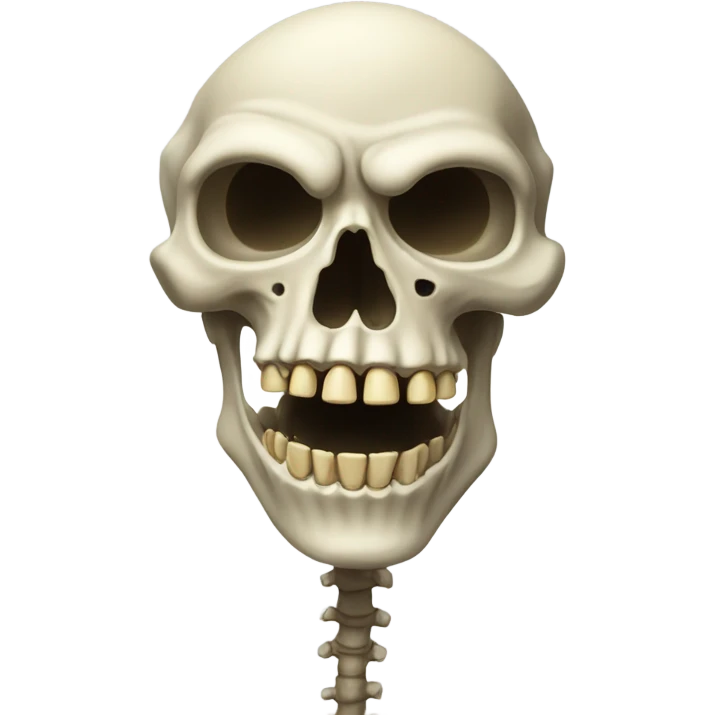 Skeleton boom head emoji