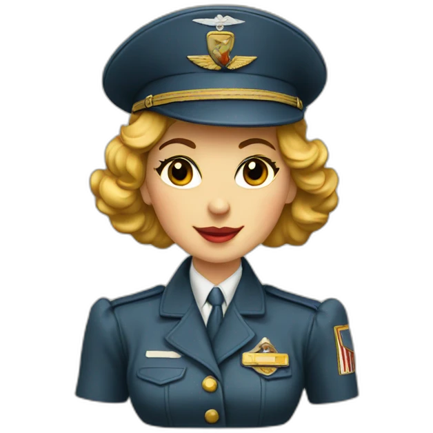 Aviatrice vintage emoji