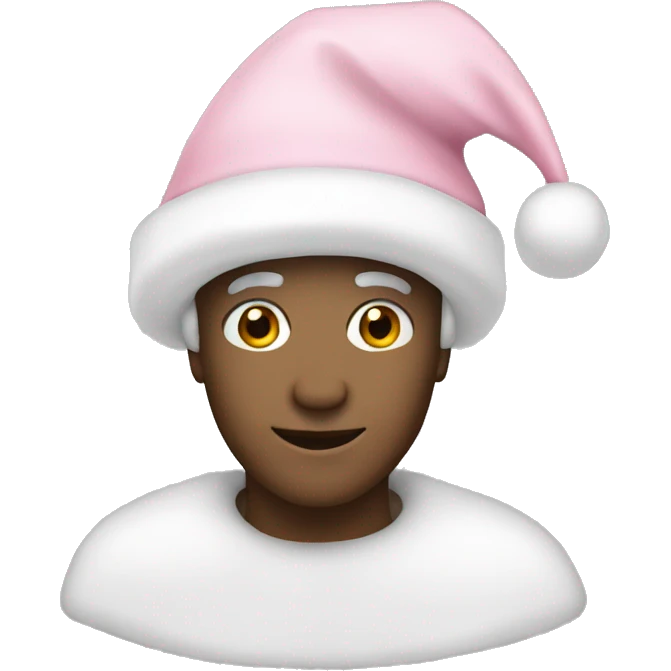 light pink santa hat emoji