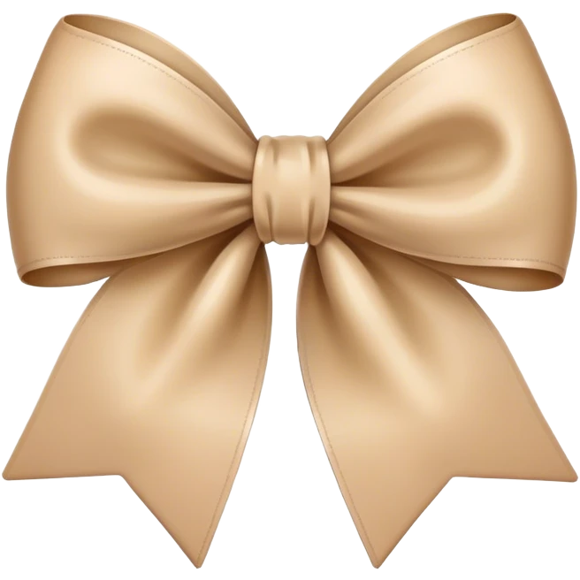 Beige bow emoji