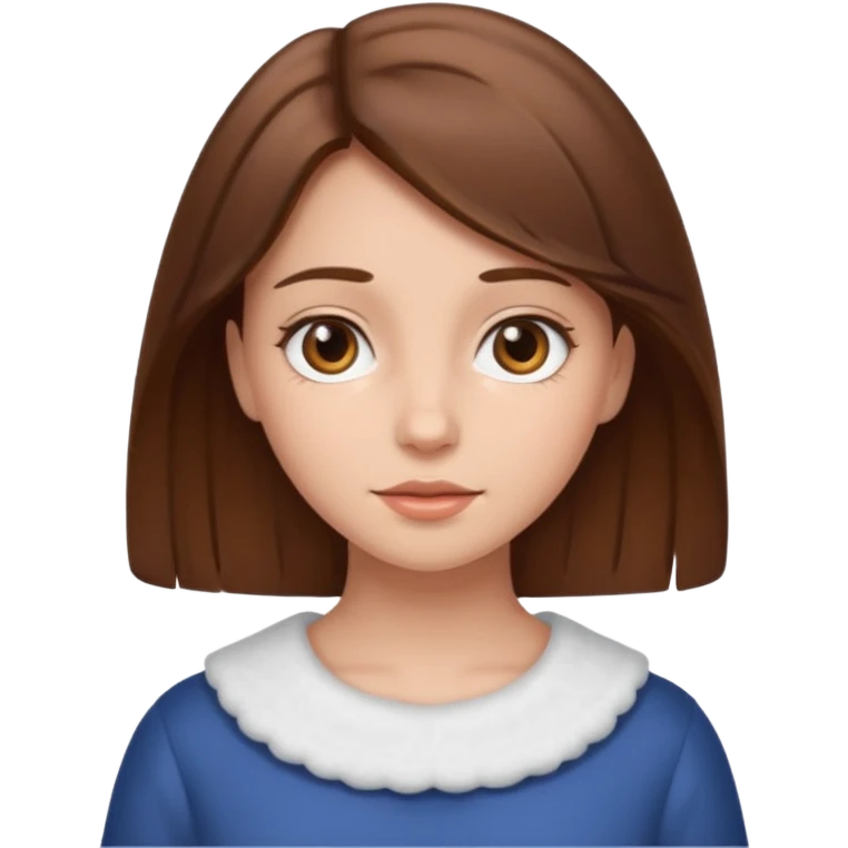 Clean girl with brown hair  emoji