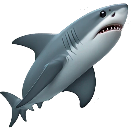 shark with top emoji