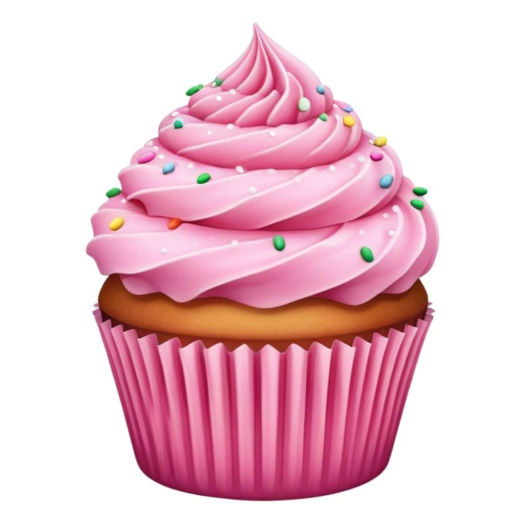 Cupcake with pink icing emoji
