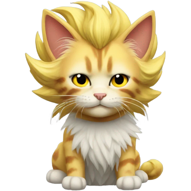 Realistic super sayan kat emoji