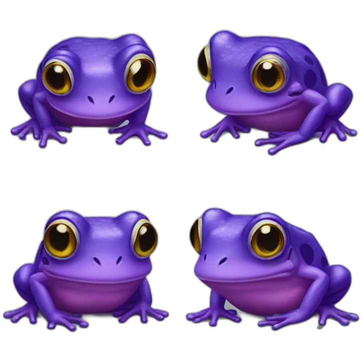 Violet frog emoji