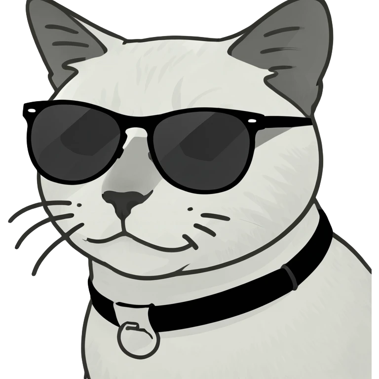 Cat with sunglasses emoji