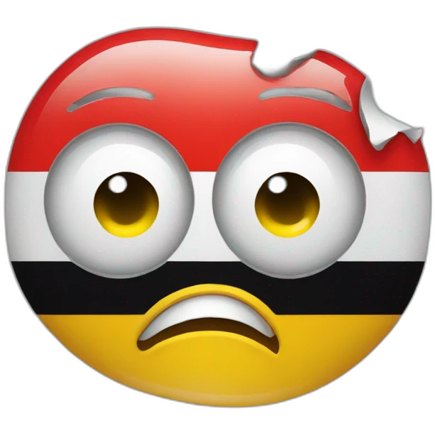 The German flag is crying emoji