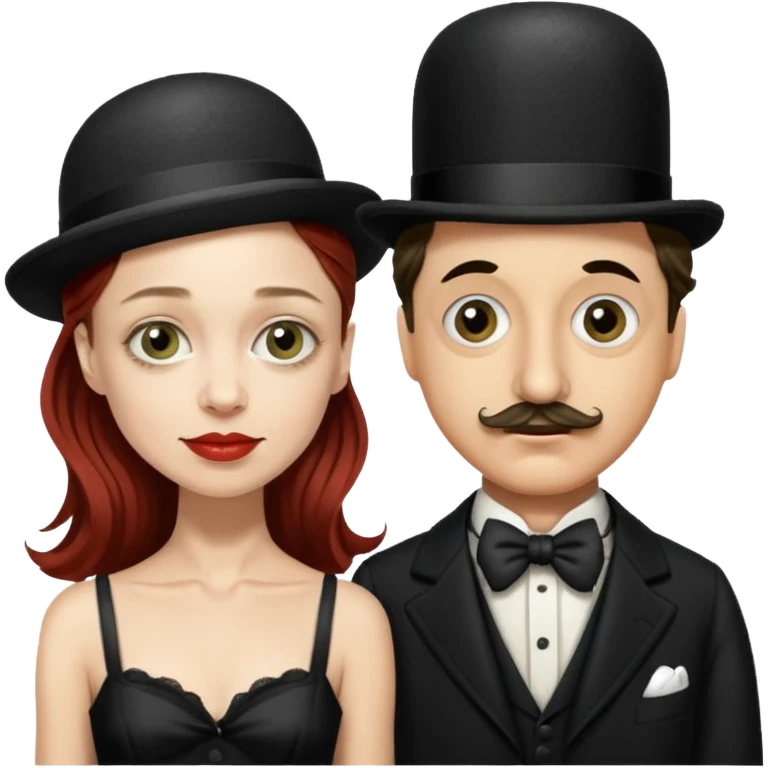 Singer Fiona Apple waltzimg with Cjarlie Chaplin emoji