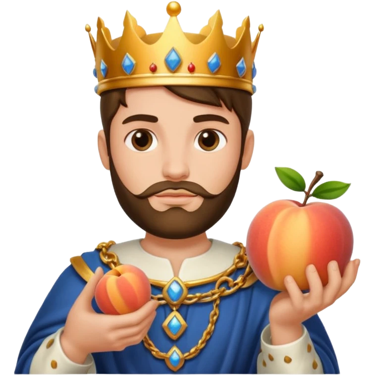 handsome king and peach emoji