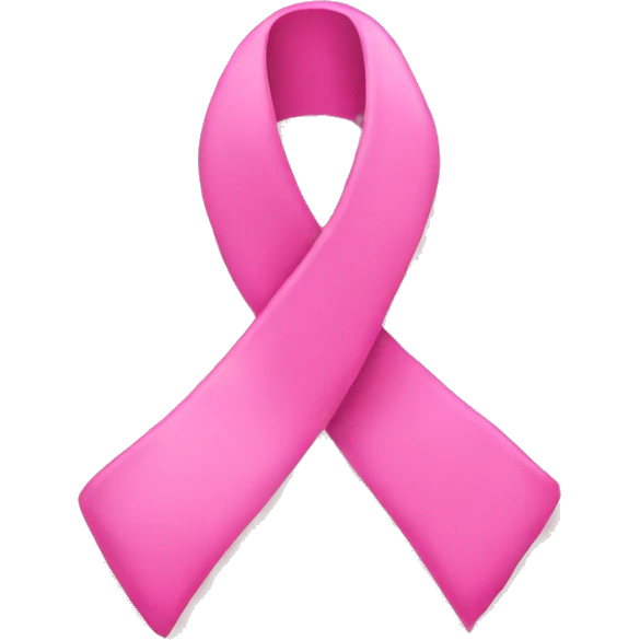 Pink cancer awareness ribbon emoji