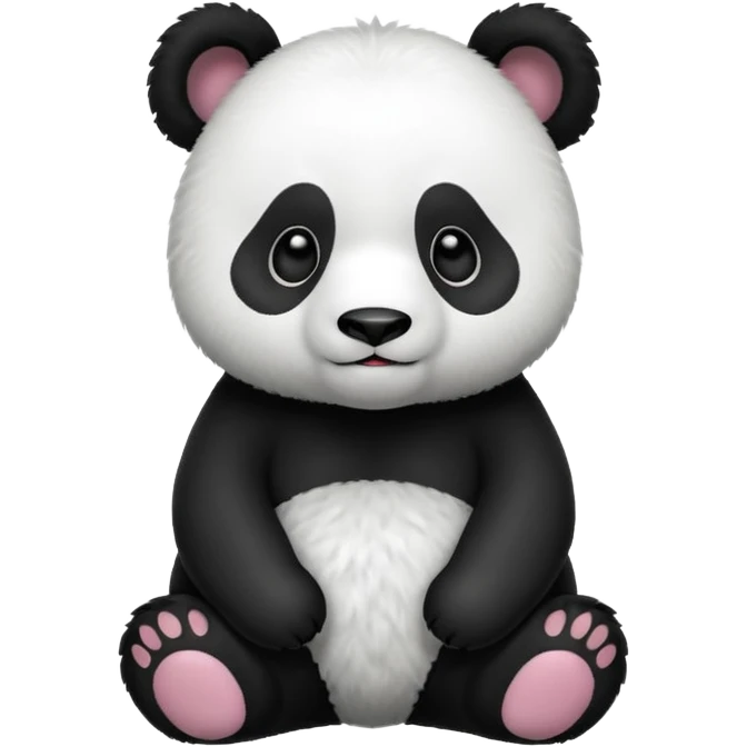 full body of panda, front view emoji