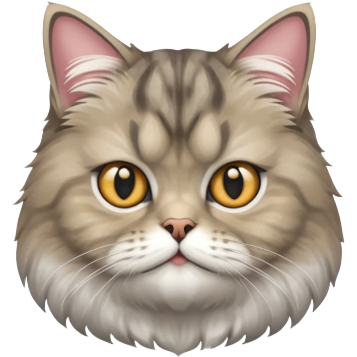 Tabby Persian cat head emoji