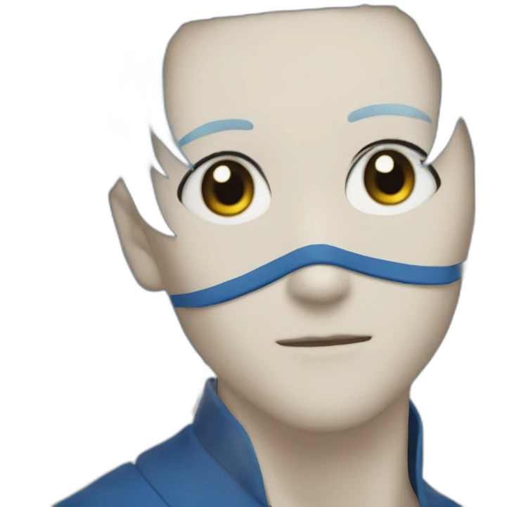 Satoru Gojo with blue hairs Anand his eyes mask emoji