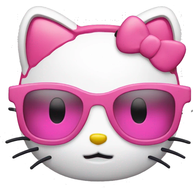 Hello Kitty with pink sunglasses on  emoji