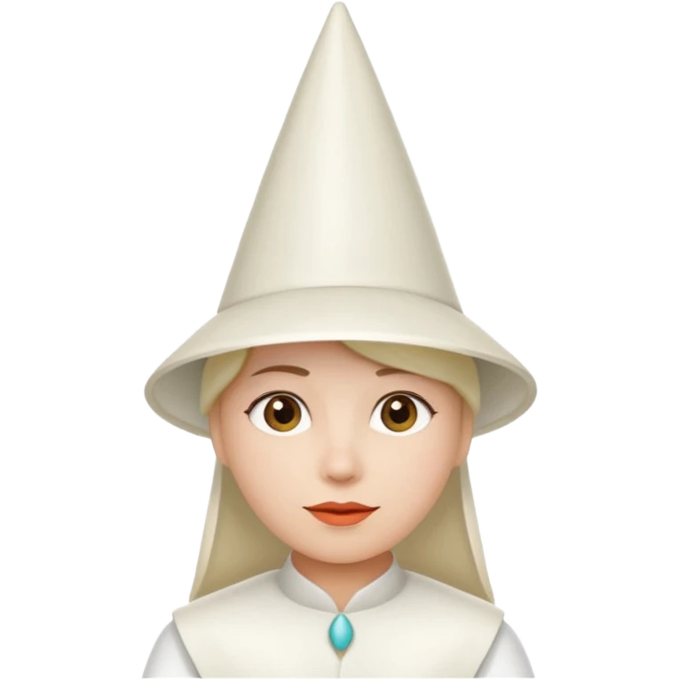 que sea blanco y con gorro tipo cono emoji