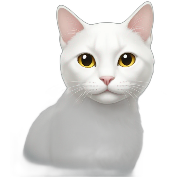 White Cat and Black Cat emoji