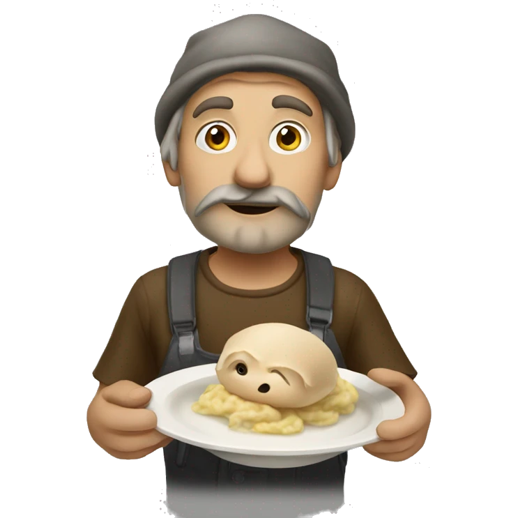 tramp with a pelmeni emoji