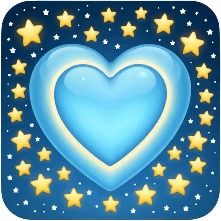 lightblue heart whit stars emoji