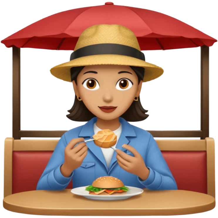 casual dining with a hat emoji