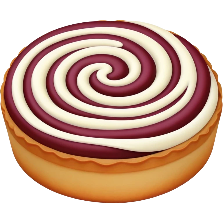 Chinese red bean cake sweet dessert with pattern, simplified emoji style with bold outlines and bright colors, cartoon style dou sha bing pastry emoji