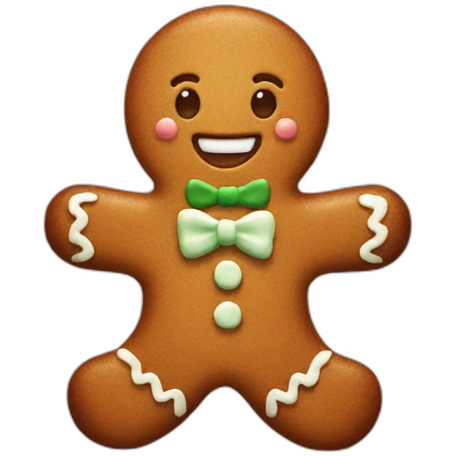 gingerbread man emoji