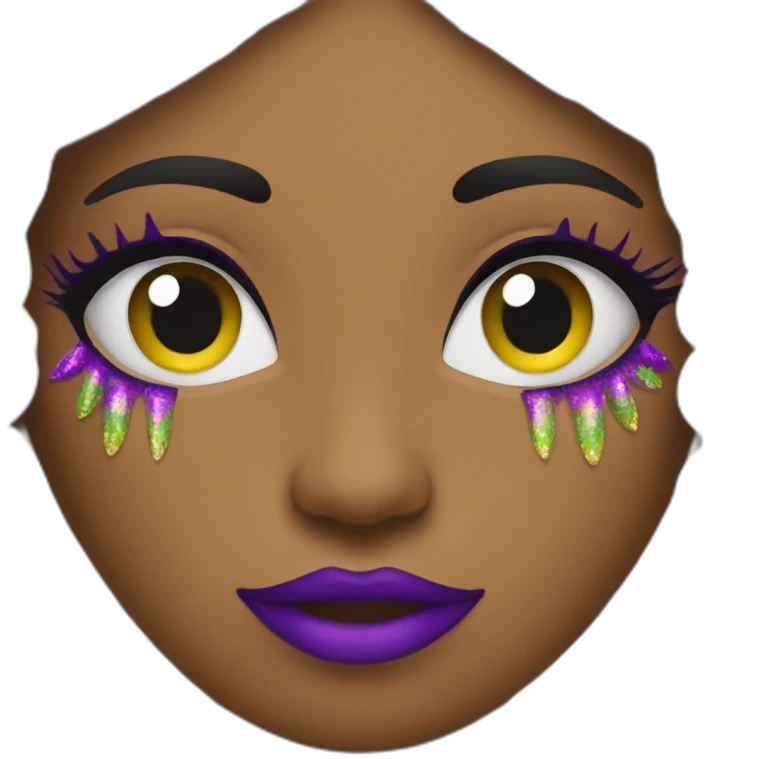 Mardi gras girl emoji