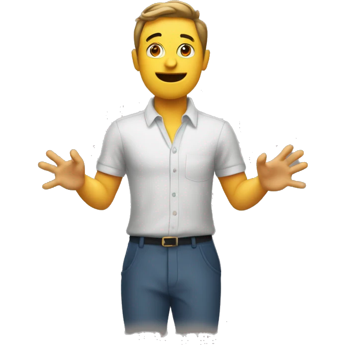 person with hands up shrugging emoji emoji