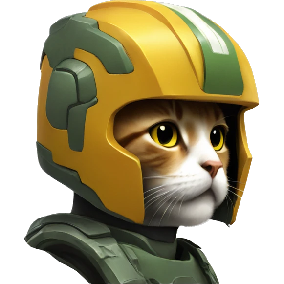 Cat with Masterchief helmet  emoji