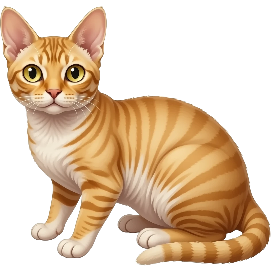 a golden cornish rex cat emoji