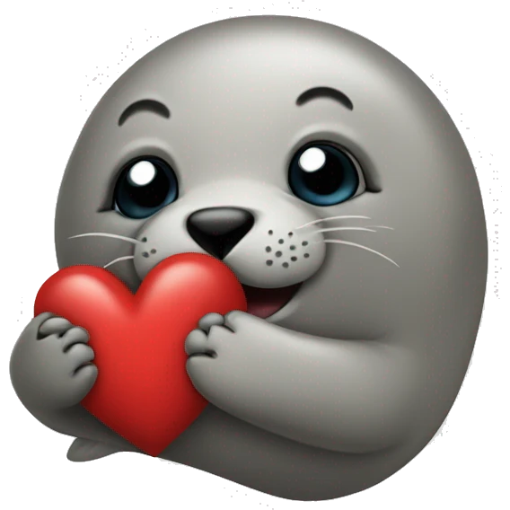Seal with heart  emoji