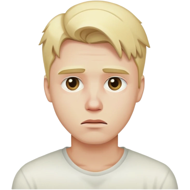 Broken hearted blonde guy emoji