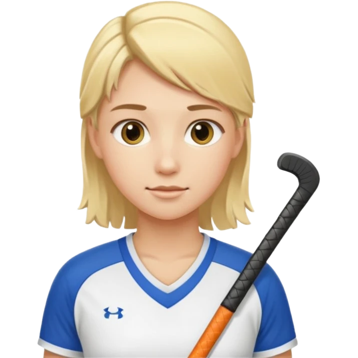 feild hockey player blond cute emoji