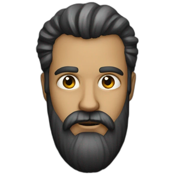 noir barbu emoji
