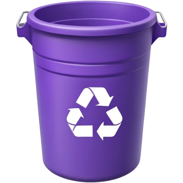purple recycle bin

 emoji