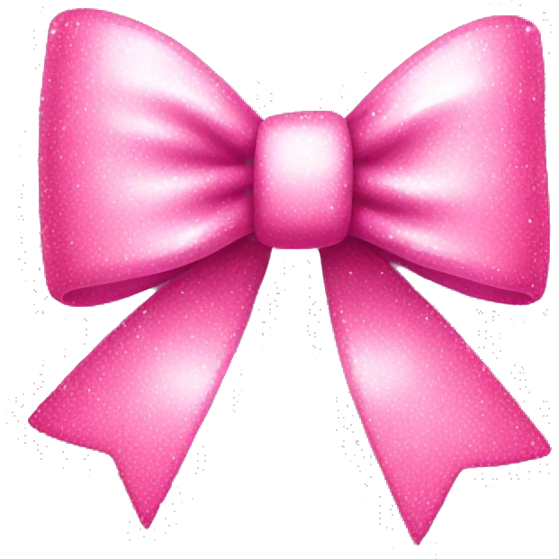 sparkly pink bow  emoji
