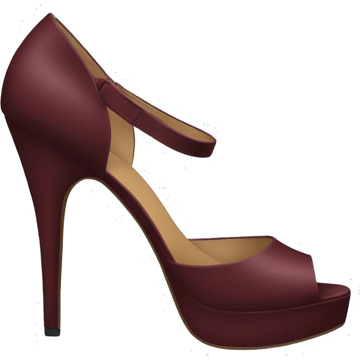 burgundy heels emoji