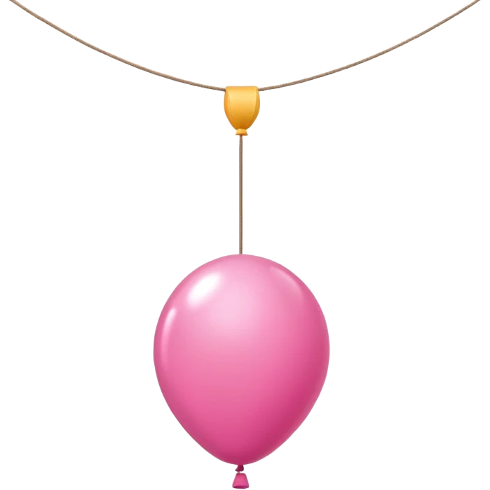 Pink balloon on string  emoji