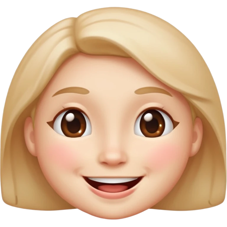 Make a face that shows that it really like something, but there are no hearts or stars in it's eyes. emoji