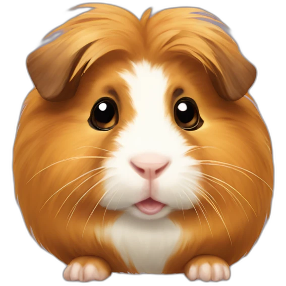 Golden abyssinian guinea pig emoji