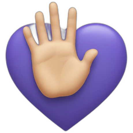hand heart emoji