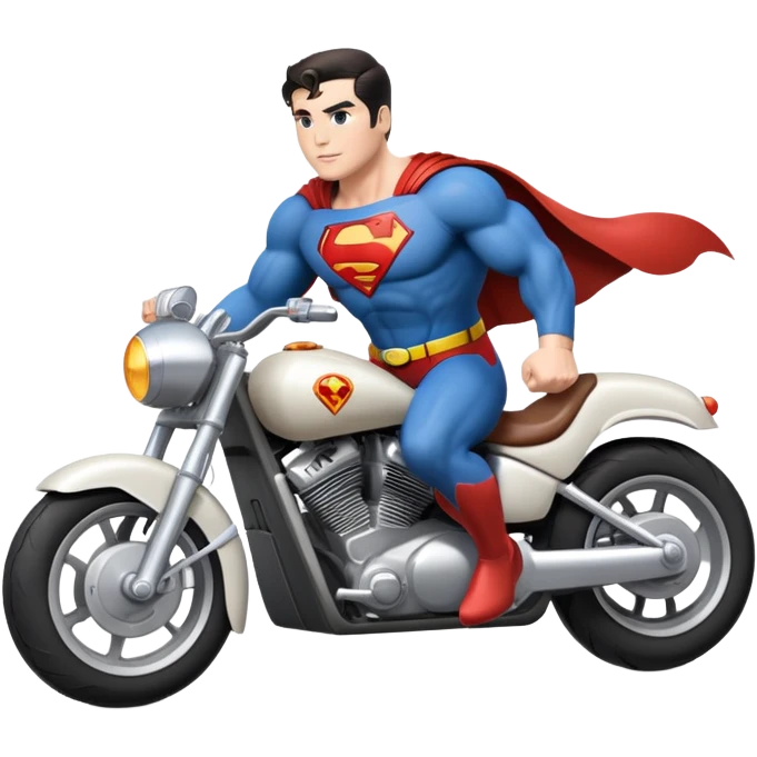 Superman with motorcycle emoji