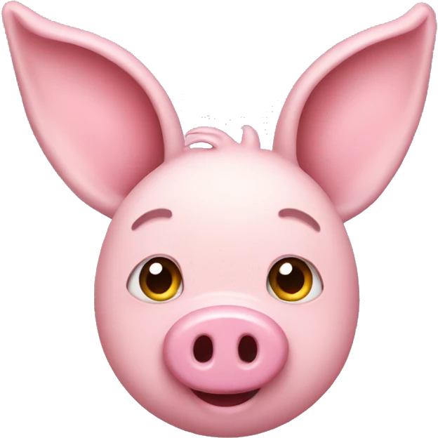Furry Pink pig with rabbit ears  emoji